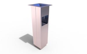 [translation-not-found:street-furniture], kosz, logo, popielnica, popielnica z małym koszem, popielniczka bezpieczna, wrzut z boku