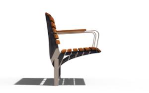 [translation-not-found:street-furniture], ławka, dla seniorów, oparcie z drewna, siedzisko z drewna