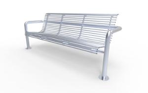 [translation-not-found:street-furniture], ławka, oparcie ze stali, siedzisko ze stali, stal