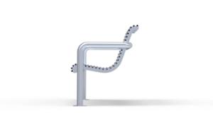 [translation-not-found:street-furniture], ławka, oparcie ze stali, siedzisko ze stali, stal