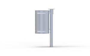 [translation-not-found:street-furniture], kosz, logo, na nodze, na słupku, po łuku / okrągła, popielniczka bezpieczna