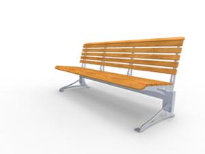 [translation-not-found:street-furniture], ławka, dla seniorów, oparcie z drewna, siedzisko z drewna