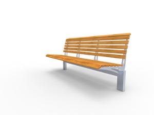 [translation-not-found:street-furniture], ławka, dla seniorów, oparcie z drewna, siedzisko z drewna