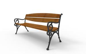 [translation-not-found:street-furniture], ławka, logo, oparcie z drewna, podłokietnik, siedzisko z drewna, stylizowane