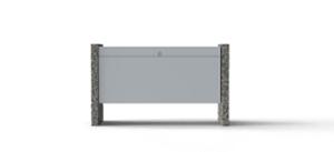 [translation-not-found:street-furniture], kosz, granit, logo, segregacja pełna
