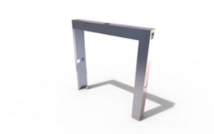 [translation-not-found:street-furniture], parking rowerowy, corten, logo, podpora