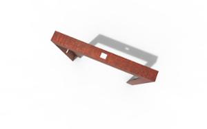 [translation-not-found:street-furniture], parking rowerowy, corten, logo, podpora