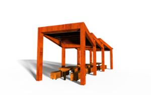 [translation-not-found:street-furniture], autre, kłoda, komplet piknikowy, wiata