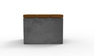 [translation-not-found:street-furniture], ława, beton, beton architektoniczny, jednoosobowe, siedzisko z drewna