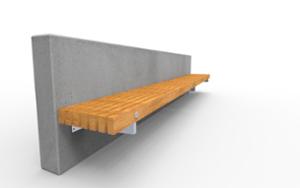 [translation-not-found:street-furniture], ława, beton, beton architektoniczny, do ściany, siedzisko z drewna