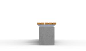 [translation-not-found:street-furniture], ława, beton, beton architektoniczny, na murku, siedzisko z drewna