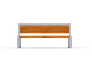 [translation-not-found:street-furniture], ławka, dwustronna, oparcie z drewna, siedzisko z drewna
