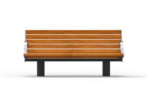[translation-not-found:street-furniture], ławka, oparcie z drewna, podłokietnik, siedzisko z drewna
