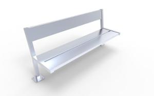 [translation-not-found:street-furniture], ławka, oparcie ze stali, siedzisko ze stali