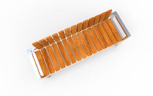 [translation-not-found:street-furniture], ławka, oparcie z drewna, podłokietnik, siedzisko z drewna