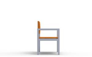 [translation-not-found:street-furniture], ławka, oparcie z drewna, podłokietnik, siedzisko z drewna