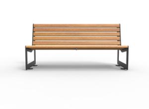 [translation-not-found:street-furniture], ławka, oparcie z drewna, siedzisko z drewna