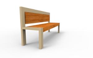 [translation-not-found:street-furniture], ławka, oparcie z drewna, siedzisko z drewna