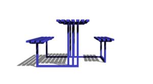 [translation-not-found:street-furniture], ława, komplet piknikowy, niepełnosprawni, siedzisko ze stali, stół