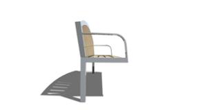 [translation-not-found:street-furniture], ławka, oparcie z drewna, podłokietnik, siedzisko z drewna, stylizowane