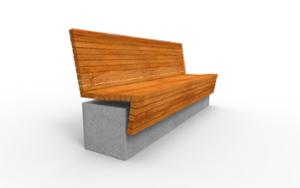 [translation-not-found:street-furniture], ławka, beton, beton architektoniczny, oparcie z drewna, siedzisko z drewna