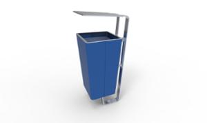 [translation-not-found:street-furniture], kosz, daszek, logo, na słupku, popielniczka bezpieczna
