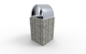 [translation-not-found:street-furniture], kosz, beton, beton architektoniczny, daszek, granit, logo