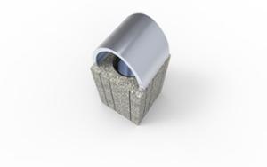 [translation-not-found:street-furniture], kosz, beton, beton architektoniczny, daszek, granit, logo