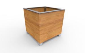 [translation-not-found:street-furniture], donica, drewno, logo, mobilna (do przestawiania paleciakiem), prostokątna, stal