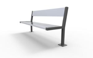 [translation-not-found:street-furniture], ławka, oparcie ze stali, siedzisko ze stali