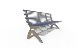 [translation-not-found:street-furniture], ławka, oparcie ze stali, siedzisko ze stali