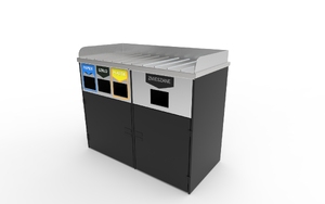 [translation-not-found:street-furniture], kosz, do tac, foodcourt, logo, segregacja pełna, wielofunkcyjny, wrzut z boku, zlewki