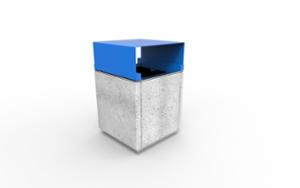 [translation-not-found:street-furniture], kosz, beton, beton architektoniczny, daszek, duża pojemność, logo, wrzut z boku