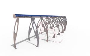[translation-not-found:street-furniture], parking rowerowy, logo, podpora, wielostanowiskowy