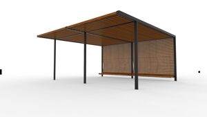 [translation-not-found:street-furniture], autre, ławka, oparcie z drewna, pergola, siedzisko z drewna