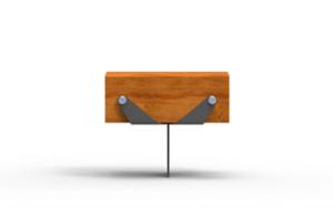 [translation-not-found:street-furniture], ława, jednoosobowe, siedzisko z drewna