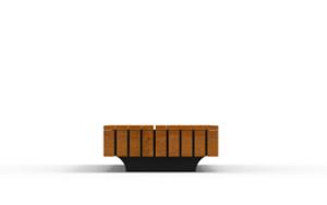 [translation-not-found:street-furniture], ława, podświetlenie led, siedzisko z drewna