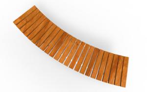[translation-not-found:street-furniture], ława, po łuku / okrągła, siedzisko z drewna
