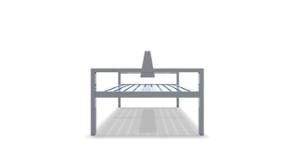 [translation-not-found:street-furniture], ławka, dwustronna, logo, oparcie ze stali, podłokietnik, siedzisko ze stali