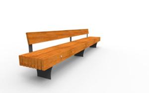 [translation-not-found:street-furniture], ławka, oparcie z drewna, podłokietnik, siedzisko z drewna