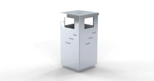 [translation-not-found:street-furniture], kosz, daszek, logo, popielniczka bezpieczna, wrzut z boku