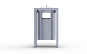 [translation-not-found:street-furniture], kosz, logo, popielniczka z oryginalnym systemem czyszczenia i opróżniania piasku, wrzut z boku