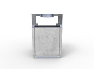 [translation-not-found:street-furniture], kosz, beton, beton architektoniczny, daszek, popielniczka z oryginalnym systemem czyszczenia i opróżniania piasku, wrzut z boku