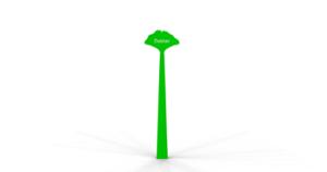 [translation-not-found:street-furniture], słupek, logo, stal