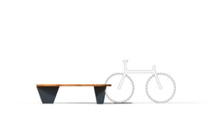 [translation-not-found:street-furniture], ława, parking rowerowy, na koło, siedzisko z drewna, wielostanowiskowy