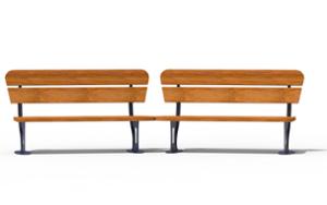 [translation-not-found:street-furniture], ławka, modułowe, oparcie z drewna, siedzisko z drewna, wysokie oparcie
