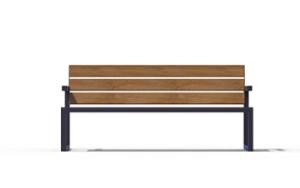 [translation-not-found:street-furniture], ławka, oparcie z drewna, podłokietnik, siedzisko z drewna