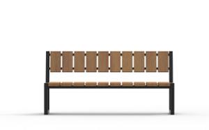 [translation-not-found:street-furniture], ławka, deskowanie poprzeczne, oparcie z drewna, siedzisko z drewna