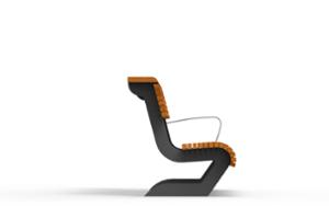 [translation-not-found:street-furniture], ławka, oparcie z drewna, siedzisko z drewna, stolik