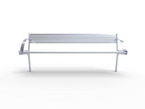 [translation-not-found:street-furniture], ławka, oparcie ze stali, podłokietnik, siedzisko ze stali